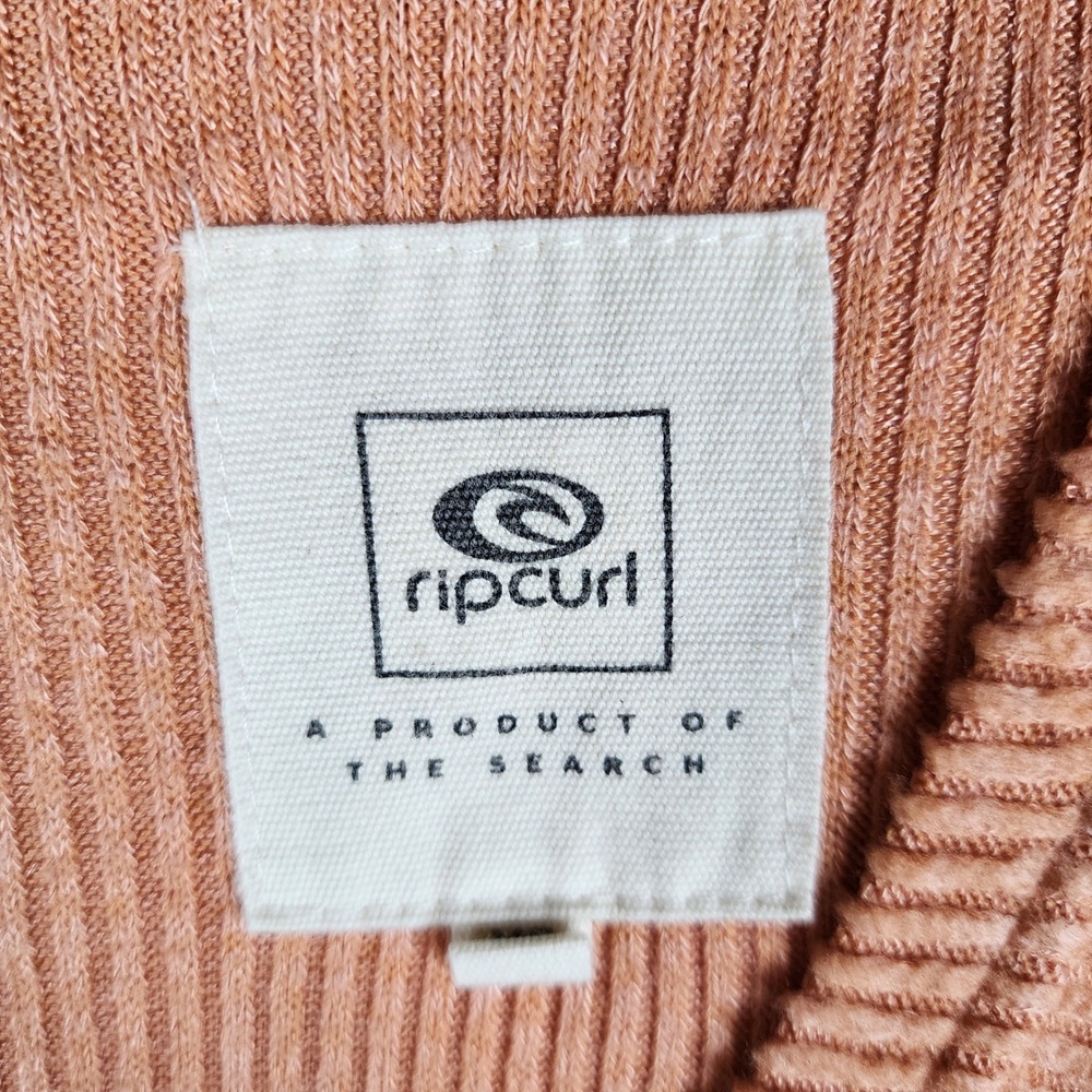Rip Curl Ribbed V-Neck Hoodie Womens XS Knit Kangaroo Pocket Pullover - Picture 8 of 9